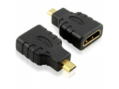 Преходник HDMI F - Micro HDMI M Adapter DeTech Black Преходник HDMI F - Micro HDMI M Adapter DeTech Black