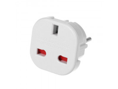 Преходник UK - US kъм EU шуко DT 220V Универсален Бял 17107