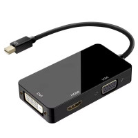 Преходник Mini DisplayPort - VGA, DVI, HDMI Black 17859
