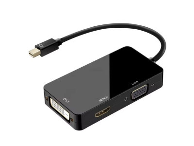 Преходник Mini DisplayPort - VGA, DVI, HDMI Black 17859