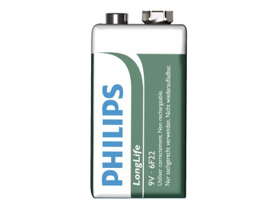 Батерия 9V Philips Carbon Zinc 6F22L1F