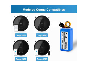 Батерия за прахосмукачка робот Cecotec Conga 1290 1390 1490 1590 2800mAh 107