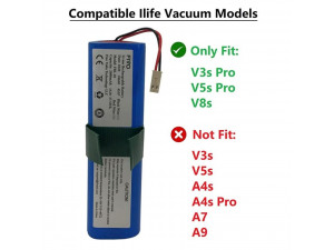 Батерия за прахосмукачка робот iLife V3s Pro V5s Pro V50 V8s X750 2800mAh