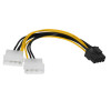 Захранващ кабел 2xMolex 4 Pin to 8 Pin PCI-E VGA MAKKI-CE317-0.15m