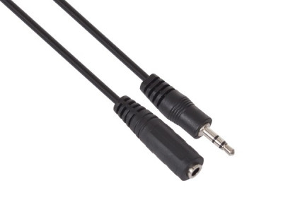 Кабел Аудио VCOM Audio 3.5mm Stereo M-F CV202-1.5m