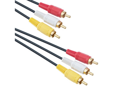 Кабел Аудио DeTech Cable Audio 3xRCA M - 3xRCA M 10m 18121