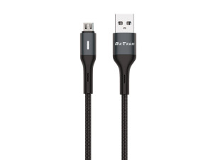 Кабел DeTech DE-C38M microUSB USB Черен 1.0m 40197