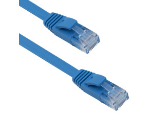 Кабел UTP DeTech LAN-LAN CAT6 18131 LAN Cable RJ45 3m Плосък Син