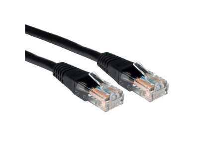 Кабел UTP DeTech LAN-LAN CAT5 LAN Cable RJ45 Черен 1m