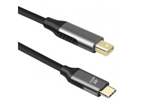 Кабел DeTech USB-C – Mini DP 1.8m 4K 60Hz Черен 18399