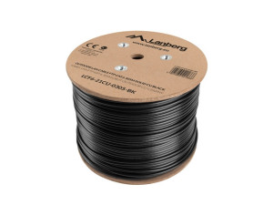 Кабел FTP Cat.6 305m Solid Outdoor Gel-Filled Black Lanberg LAN Cable LCF6-21CU-0305-BK