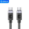 Кабел Orico USB C-to-C PD 100W Charging 0.5m Black C2CZ-BK-05