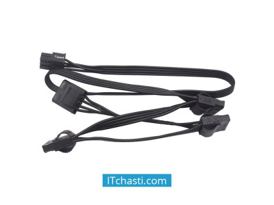 Захранващ кабел 6 Pin Male PSU to 4 Pin Male 4 x Molex 34-0 00373 Modular