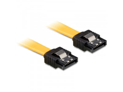 Кабел за свързване на SATA устройства Жълт 50см Detech