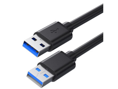 Кабел USB 3.0 M - USB 3.0 M Type-A 60cm Черен (втора употреба)