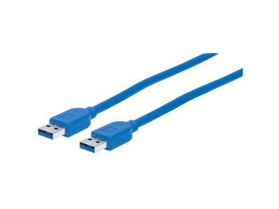 Кабел USB 3.0 M - USB 3.0 M Type-A 60cm Син (втора употреба)