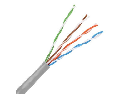 Кабел UTP Cat.5e 305m 24AWG Grey LAN Cable VCom