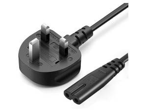 Захранващ кабел за компютър Power Cable 220V UK Standart 2pin 1m Черен