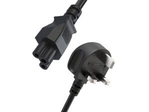 Захранващ кабел за компютър Power Cable 220V UK Standart 3pin 1m Черен