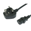 Захранващ кабел за компютър Power Cable 220V UK Standart 1.8m Черен