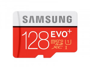 Flash Card Samsung 128GB micro SD Card EVO+ with Adapter MB-MC128GA/EU Flash Card Samsung 128GB micro SD Card EVO+ with Adapter MB-MC128GA/EU