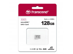 Flash Card Transcend 128GB microSD UHS-I U3A1 (without adapter) TS128GUSD300S Flash Card Transcend 128GB microSD UHS-I U3A1 (without adapter) TS128GUSD300S