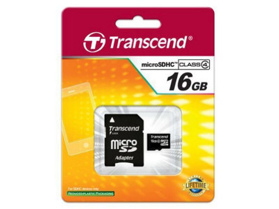 Flash Card Transcend 16GB microSDHC Class 4 TS16GUSDHC4 Flash Card Transcend 16GB microSDHC Class 4 TS16GUSDHC4