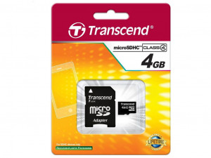 Flash Card Transcend 4GB microSDHC Class 4 TS4GUSDHC4 Flash Card Transcend 4GB microSDHC Class 4 TS4GUSDHC4