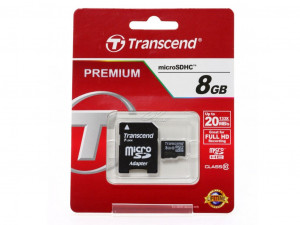Flash Card Transcend 8GB microSDHC Class 10 TS8GUSDHC10 Flash Card Transcend 8GB microSDHC Class 10 TS8GUSDHC10