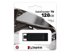 Flash Drive Kingston DataTraveler 70 128GB USB-C 3.2 Gen 1 Flash Drive Kingston DataTraveler 70 128GB USB-C 3.2 Gen 1