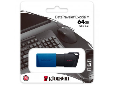 Flash Drive Kingston DataTraveler Exodia M 64GB USB 3.2 Flash Drive Kingston DataTraveler Exodia M 64GB USB 3.2