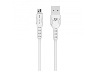 Кабел DeTech DE-C27M Micro USB Бял 1.0m 40109