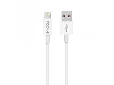 Кабел Yookie CB1 USB-Lightning 2m Бял 40147 Кабел Yookie CB1 USB-Lightning 2m Бял 40147