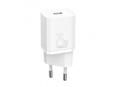 Зарядно за смартфон Baseus 25W Super Si Quick USB-C White CCSP020102 Зарядно за смартфон Baseus 25W Super Si Quick USB-C White CCSP020102