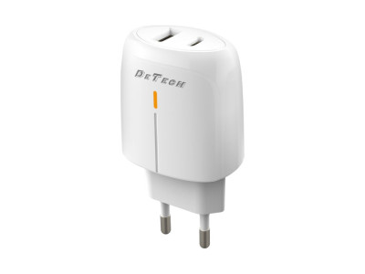 Зарядно за смартфон DeTech DE-31 20W USB Бял 40318 Зарядно за смартфон DeTech DE-31 20W USB Бял 40318