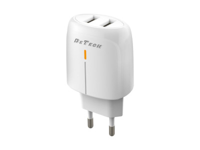 Зарядно за смартфон DeTech DE-32 18W USB Бял 40324