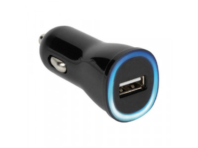 Зарядно за кола Vivanco USB 12/24V 1A светодиод светещ ринг 35825 Зарядно за кола Vivanco USB 12/24V 1A светодиод светещ ринг 35825