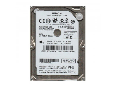 HDD за лаптоп 500GB Hitachi 5400 SATA3 8MB 5K750-500 (втора употреба)