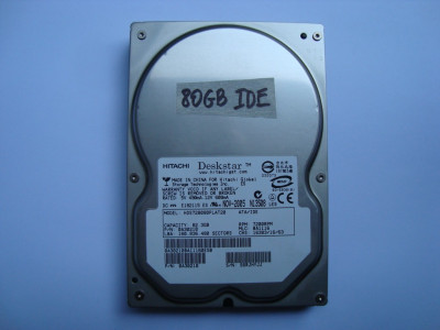 HDD за компютър Hitachi 80GB 7200 HDS728080PLAT20 IDE (втора употреба)