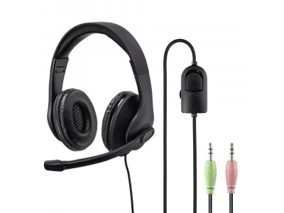 Слушалки Hama HS-P200 Стерео Микрофон Лента за главата Черен Слушалки Hama HS-P200 Стерео Микрофон Лента за главата Черен