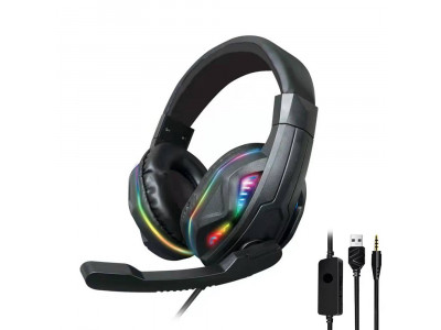 Слушалки Oakorn G4 LED Микрофон Подсветка 3.5mm Черен Слушалки Oakorn G4 LED Микрофон Подсветка 3.5mm Черен