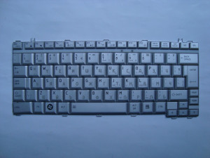 Клавиатура за лаптоп Toshiba Tecra R10 Сребърна с Кирилица