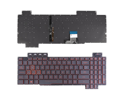Клавиатура за лаптоп Asus TUF Gaming FX505 Червена Без Рамка С Подсветка US
