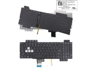 Клавиатура за лаптоп Asus TUF Gaming FX505 Черна Без Рамка С Подсветка US