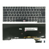 Клавиатура за лаптоп Fujitsu Lifebook E544 E734 E744 E746 Черна със Сива Рамка с Подсветка