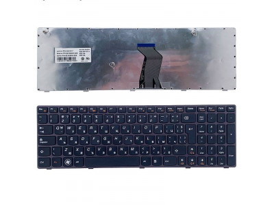 Клавиатура за лаптоп Lenovo IdeaPad B570 B575 B580 V570 Z570 Черна с черна рамка