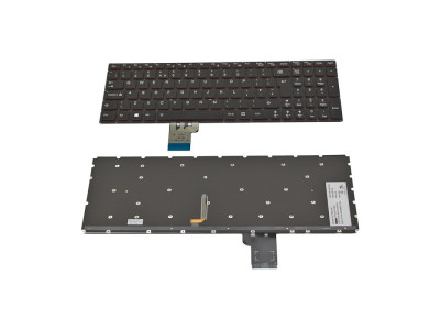 Клавиатура за лаптоп Lenovo IdeaPad Y50-70 Черна Без Рамка с Подсветка