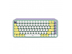 Клавиатура за компютър Logitech POP Keys Wireless Mechanical Keyboard With Emoji Keys Mint