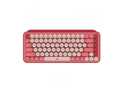 Клавиатура за компютър Logitech POP Keys Wireless Mechanical Keyboard With Emoji Keys Pink