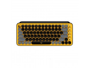 Клавиатура за компютър Logitech POP Keys Wireless Mechanical Keyboard With Emoji Keys Yellow